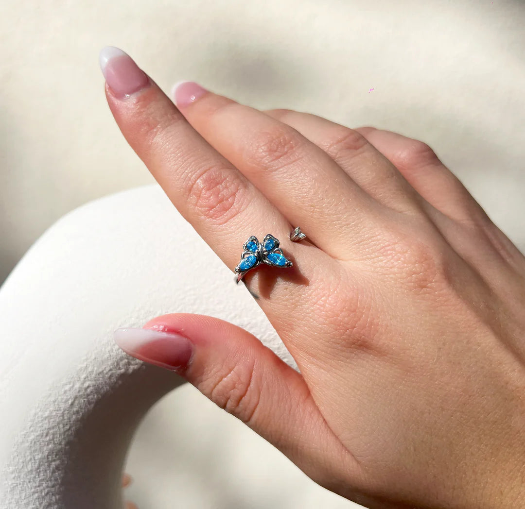 Rosebloom™️ Butterfly rotating anxiety and stress ring