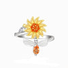 RoseBloom sunflower bee rotating anxiety and stress ring