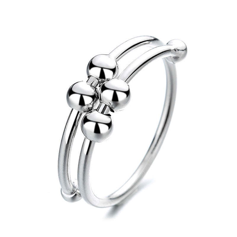 Rosebloom™️ Hip-hop cold wind cross-border double-layer rotatable bead ring